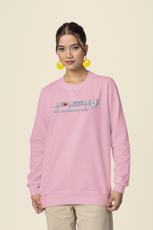 Unisex organic Changer Sweatshirt 2.0 ST/ST mit DTF Druck - 25 Jahre Jubiläums Ausgabe FFF FARFROMFEAR Tierschutz