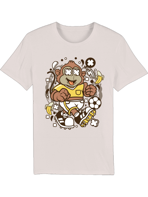 Camiseta de creador de monos de fútbol de dibujos animados