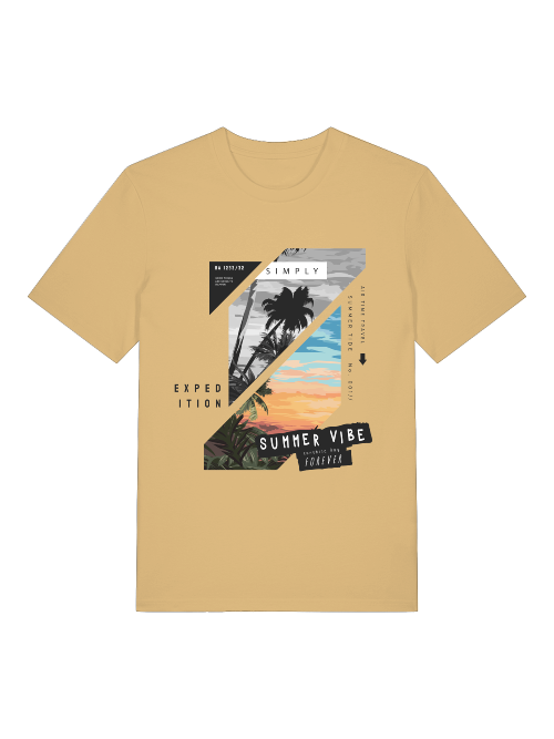 Summer Vibe Forever Front - Unisex Adults Organic Cotton Short Sleeve Shirt Creator T-Shirt 2.0 ST/ST SK