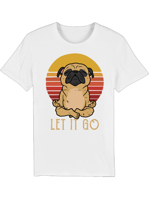 Let it go Yoga Dog Retro - Creator T-Shirt SK