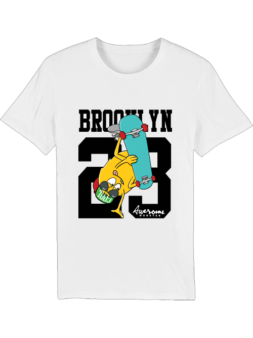 Brooklyn 23 impresionante monstruo patinador creador camiseta