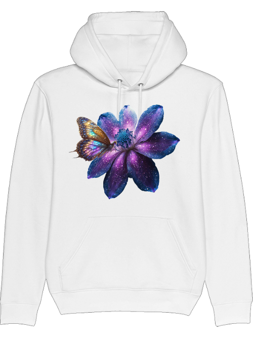 Cruiser Hoodie Partnershirt Gallaxieblume mit Schmetterling Front