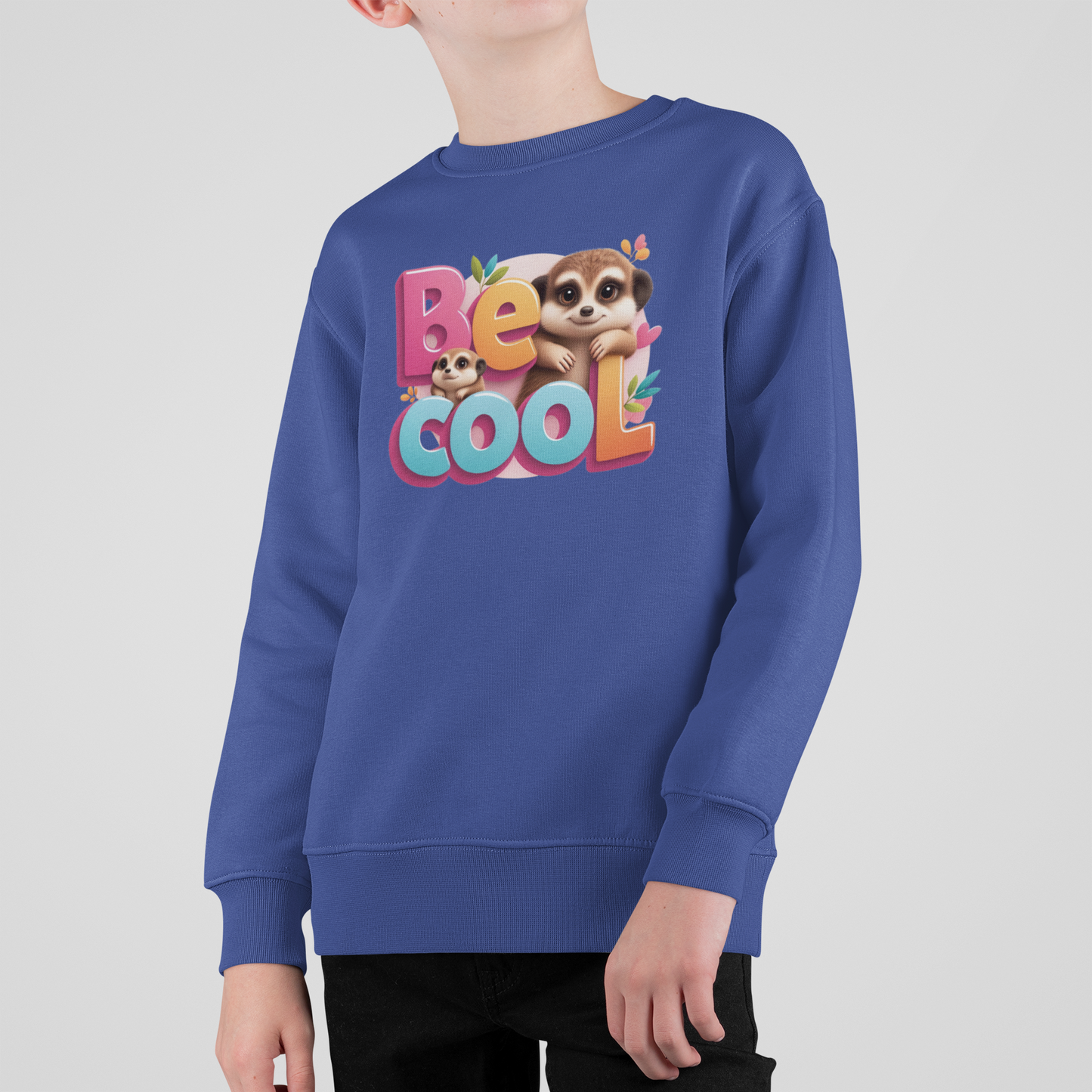 Be Cool Erdmännchen Kinder Pullover Sweatshirt Bio Baumwolle Hochwertig Langlebig - Mini Changer Sweatshirt 2 ST/ST SH
