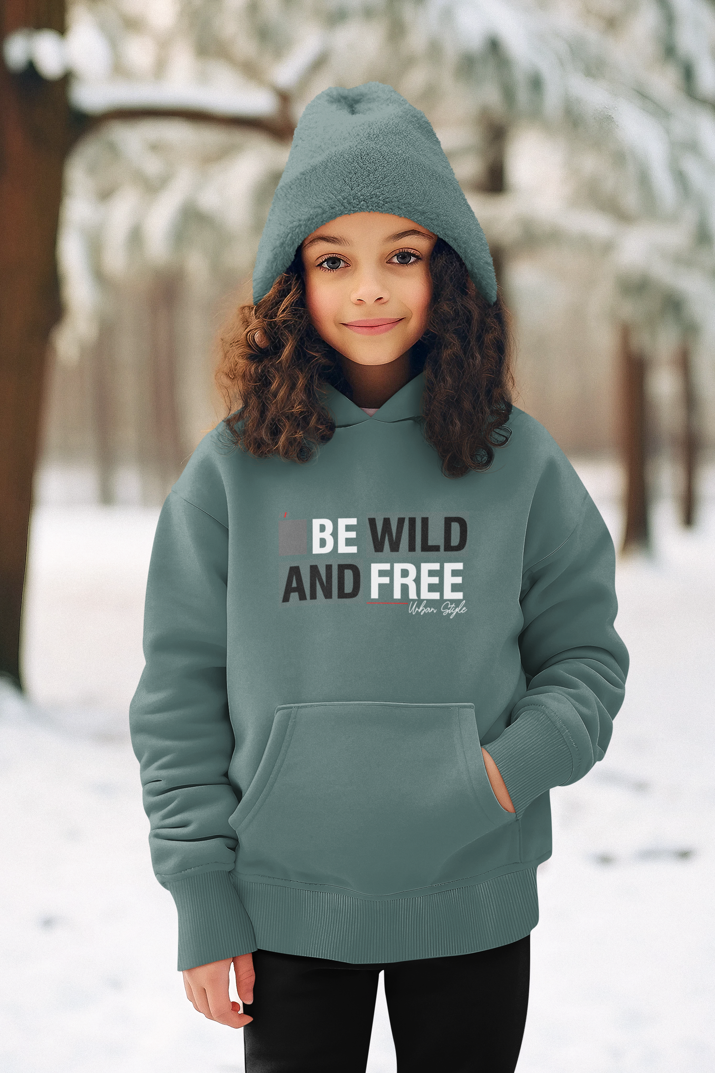 Be Wild and Free Urban Style Kinder Hoodie Pullover Bio Baumwolle Hochwertig Langlebig - Mini Cruiser Hoodie 2.0 ST/ST SH