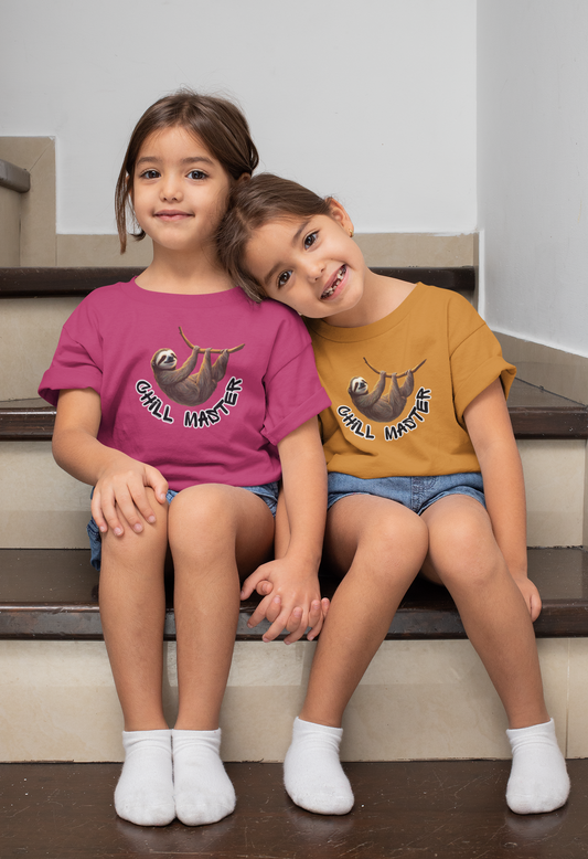 Chill Master Faultier Front - Unisex Kinder T-Shirt SH