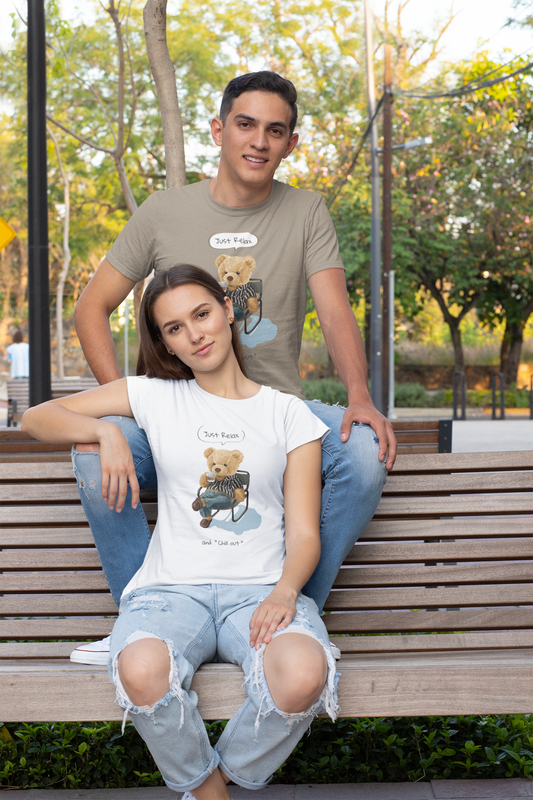 Chill out Teddy Front - Unisex Erwachsenen Bio Creator T-Shirt SH