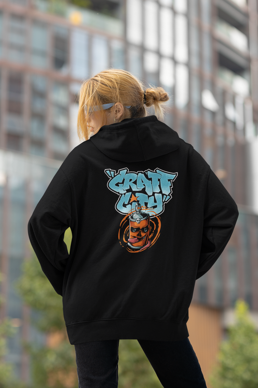 Craft City Skull Spray Streetwear - Slammer Bio Oversized Unisex Hoodie Erwachsenen SH