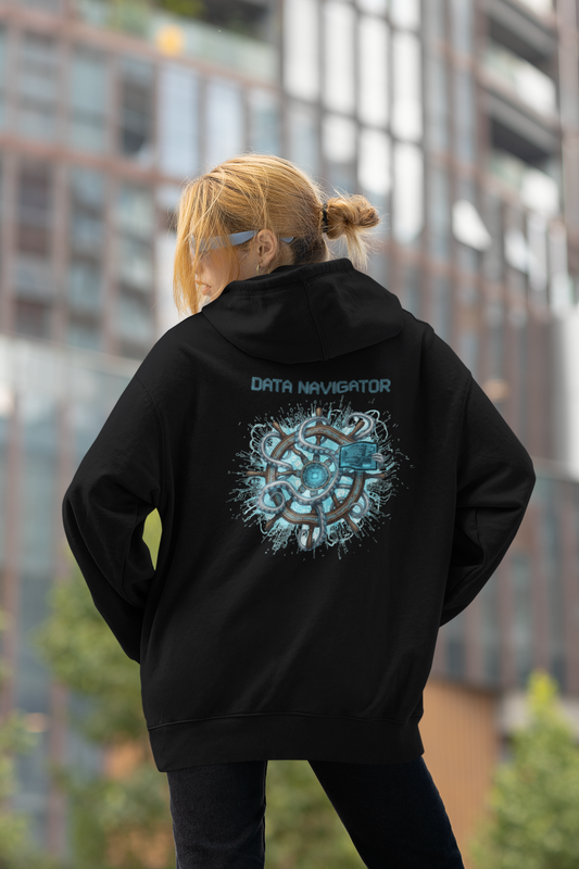 DATA NAVIGATOR OCTO PILOT Streetwear Backprint - Slammer Bio Oversized Unisex Hoodie Erwachsene SH