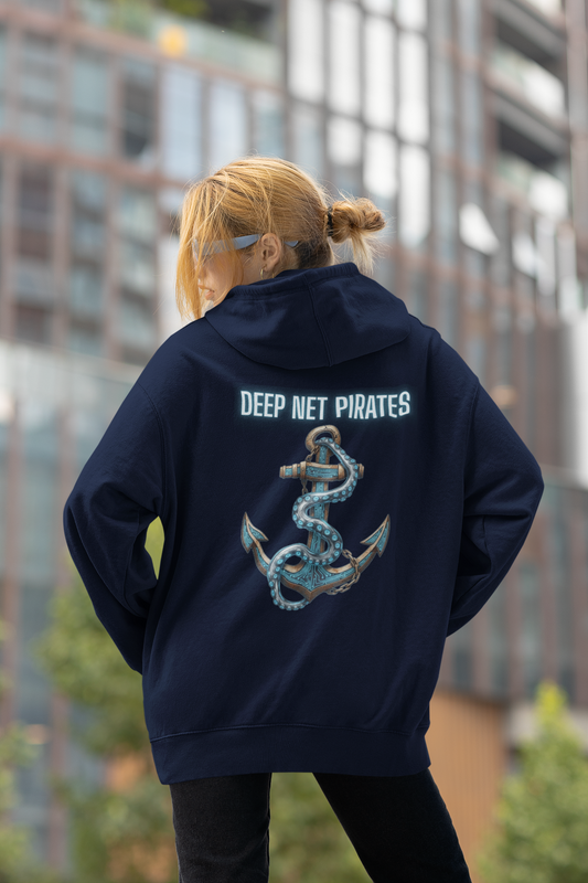 DEEP NET PIRATES Streetwear Backside - Slammer Bio Oversized Unisex Hoodie SH
