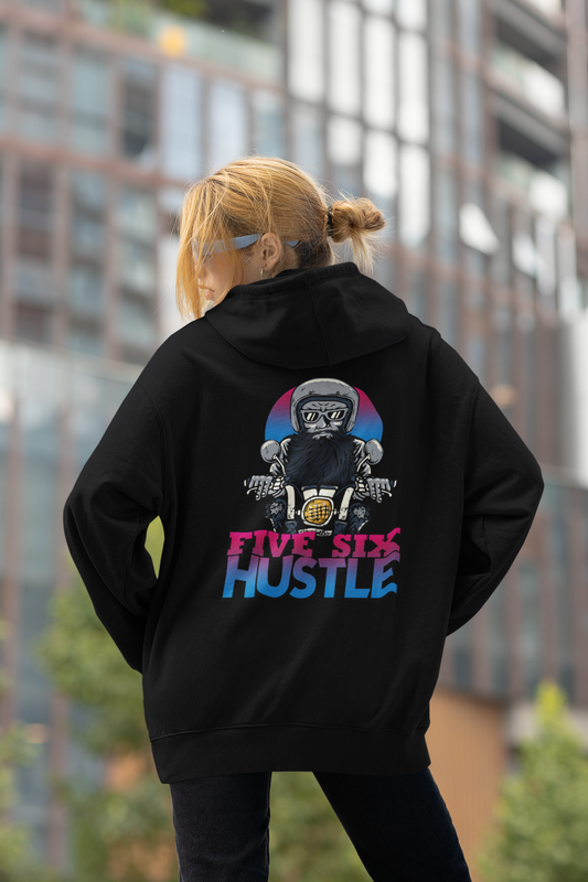 FIVE SIX HUSTLE BIKER SPIRIT Streetwear - Slammer Bio Oversized Unisex Hoodie Erwachsenen SH