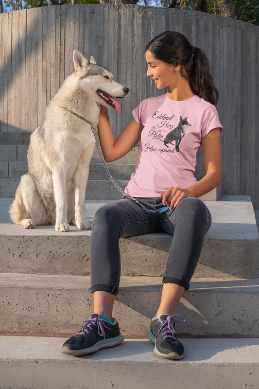 Galgo Espanol Edelmut Herz alles auf vier Pfoten Front - Unisex Erwachsenen Bio Creator T-Shirt ST/ST SH