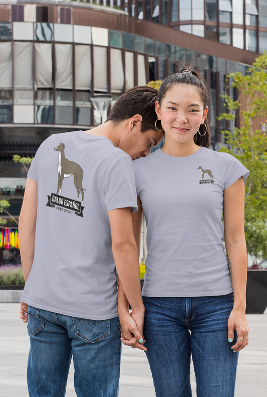 Galgo Espanol Free Spirit beidseitiger Druck - Unisex Erwachsenen Bio Creator T-Shirt ST/ST SH - Herren Premium Organic Shirt 2.0 ST/ST