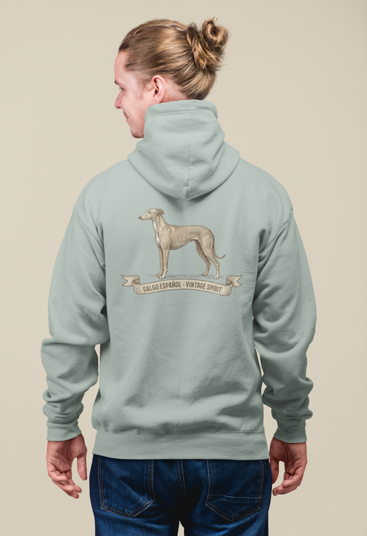 Galgo Espanol Vintage Spirit Rückseite- Unisex Erwachsenen Bio Organic Cruiser Hoodie 2.0 ST/ST SH