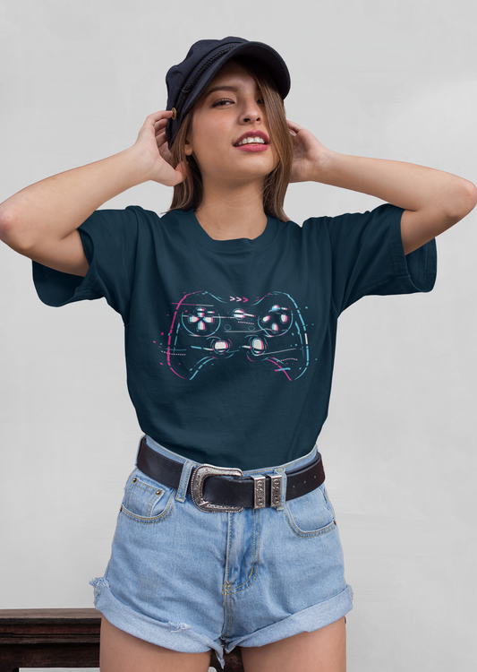 Game Controller Front - Unisex Erwachsenen Bio Baumwolle Kurzarm Shirt Creator T-Shirt 2.0 ST/ST SH