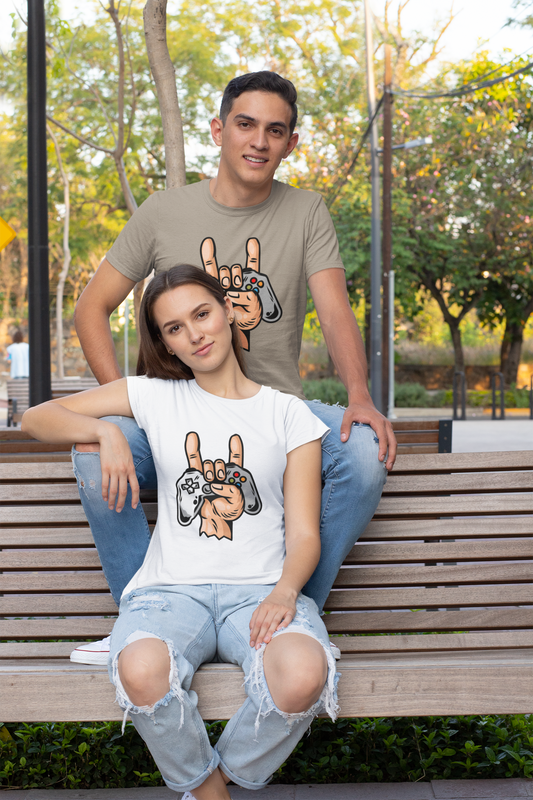 Game Controller Hand Front - Unisex Erwachsenen Bio Creator T-Shirt SH