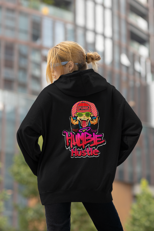 HUMBLE HUSTLE FUNK & SKULL Streetwear - Slammer Bio Oversized Unisex Hoodie Erwachsenen SH