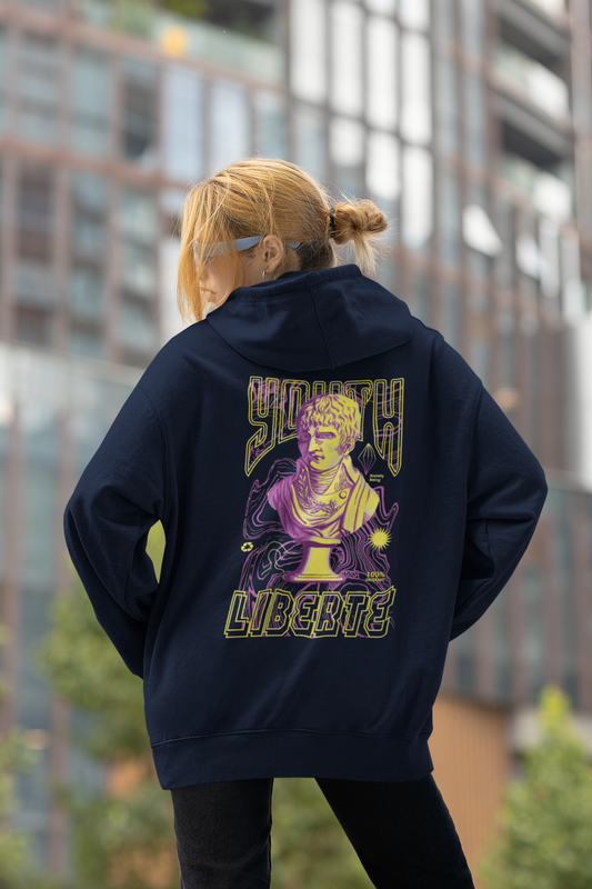 LIBERTE STATUE Streetwear Backside - Slammer Bio Oversized Unisex Hoodie Erwachsenen SH