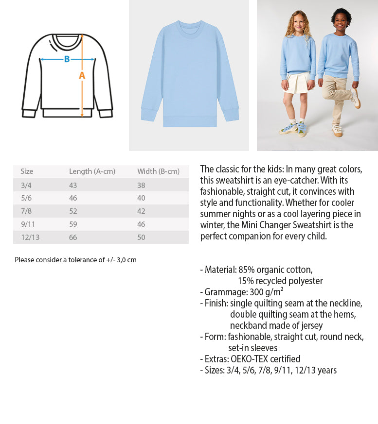 Biene BEE COOL - Unisex Kinder Mini Changer Sweatshirt SH