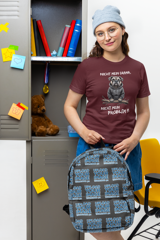 Nicht mein Drama, nicht mein Problem!! Hund Front- Unisex Erwachsenen Bio Baumwolle Kurzarm Shirt Creator T-Shirt 2.0 ST/ST SH