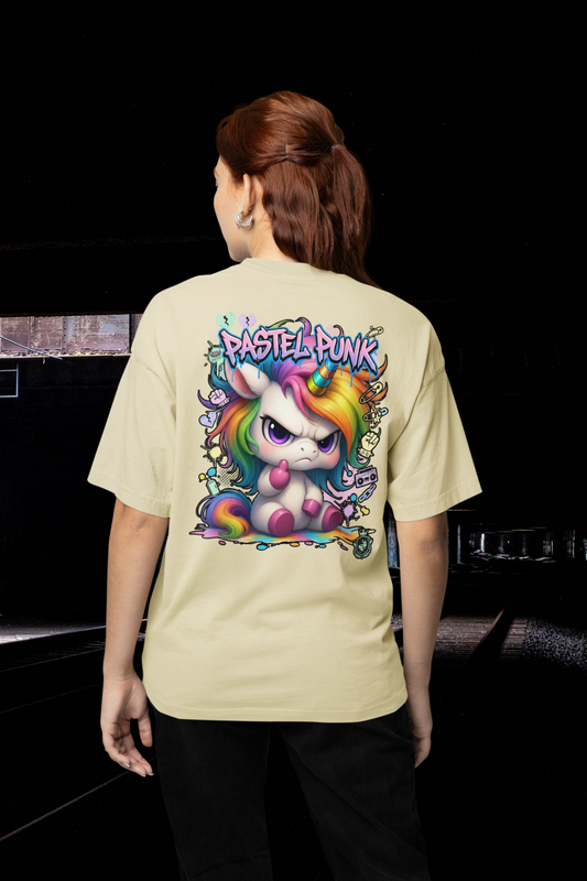 PASTEL PUNK URBAN STYLE Kryot Streetwear Backprint - Freestyler Bio Oversized Unisex T-Shirt Erwachsenen SH