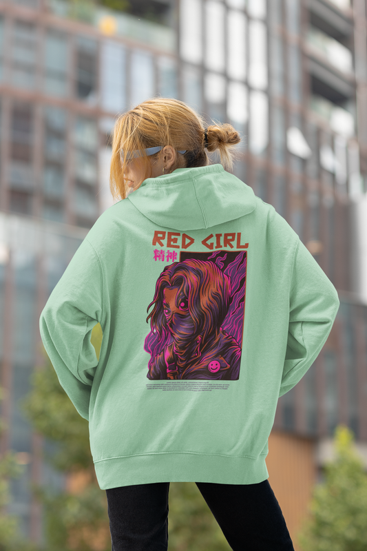 RED GIRL Warrior Streetwear - Slammer Bio Oversized Unisex Hoodie Erwachsenen SH