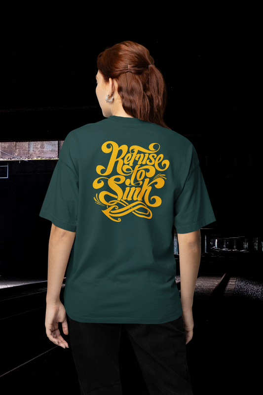 REFUSE TO SINK Streetwear Backprint - Freestyler Bio Oversized Unisex T-Shirt Erwachsene SH