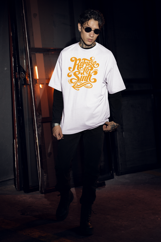REFUSE TO SINK Streetwear Frontprint - Freestyler Bio Oversized Unisex T-Shirt Erwachsene SH