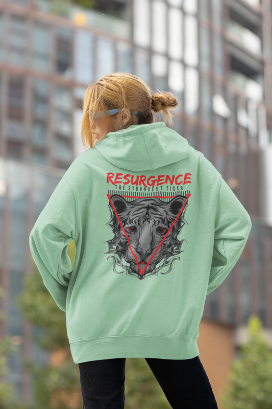 RESURGENCE STRONGEST TIGER Warrior Streetwear - Slammer Bio Oversized Unisex Hoodie Erwachsenen SH