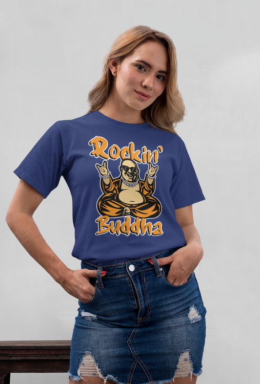 ROCKIN BUDDHA Streetwear Frontside - Creator Unisex T-Shirt Erwachsenen SH