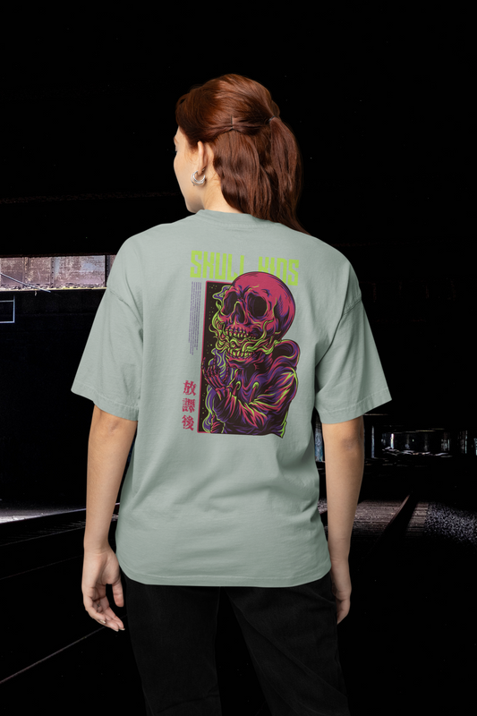 SKULL KIDS Warrior Streetwear Backprint - Freestyler Bio Oversized T-Shirt Erwachsenen SH