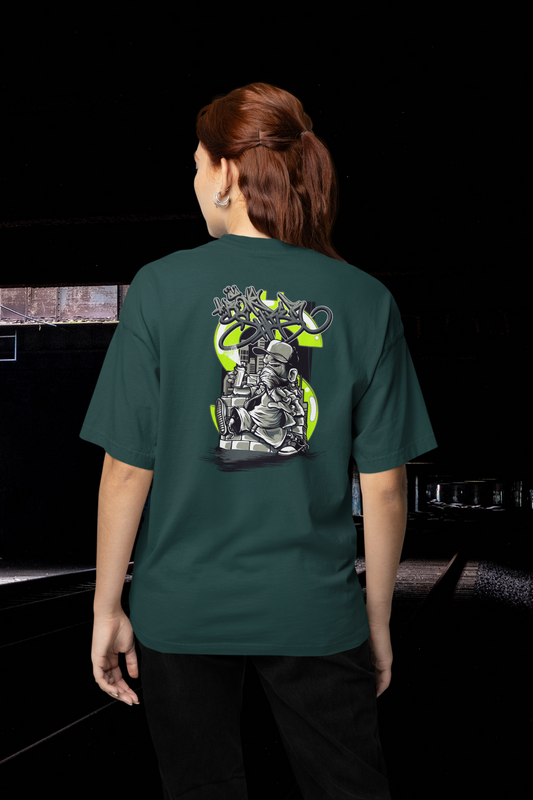STREET SPRAYER Streetwear Backprint - Freestyler Bio Oversized Unisex T-Shirt Erwachsenen SH