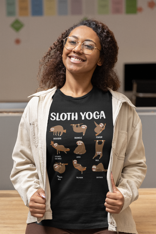 Sloth Yoga Sloth - Unisex Adult Organic Cotton Short Sleeve Shirt Creator T-Shirt 2.0 ST/ST SH