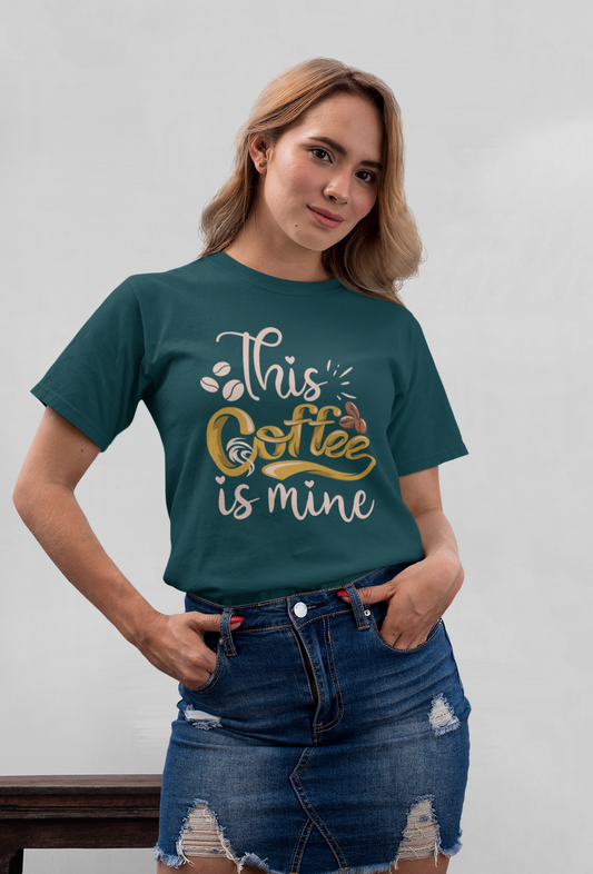 This Coffee is mine Front - Unisex Erwachsenen Bio Baumwolle Kurzarm Shirt Creator T-Shirt 2.0 ST/ST SH