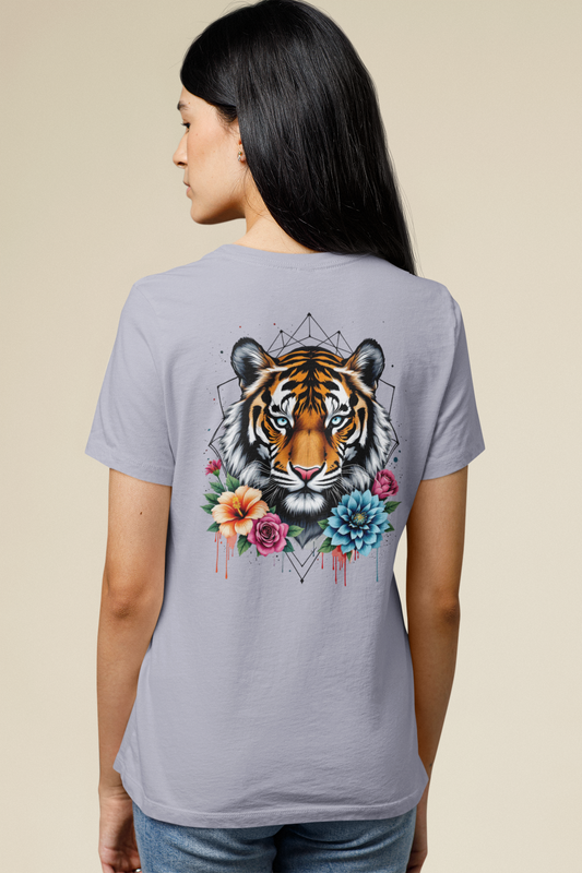 Tiger Passion in Flowers FlowerPower II Espalda - Camiseta unisex orgánica para adultos Creator ST/ST SH