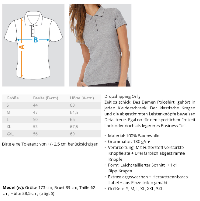 Hund Mondlandschaft UNDER THE SAME MOON - Damen Poloshirt SH