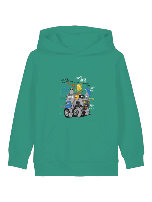 Cartoon Monster Truck mit Freunde - Mini Cruiser Hoodie 2.0 Kinder Kapuzenpullover SK
