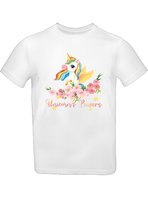 Cartoon Unicorn Power T-Shirt Kids