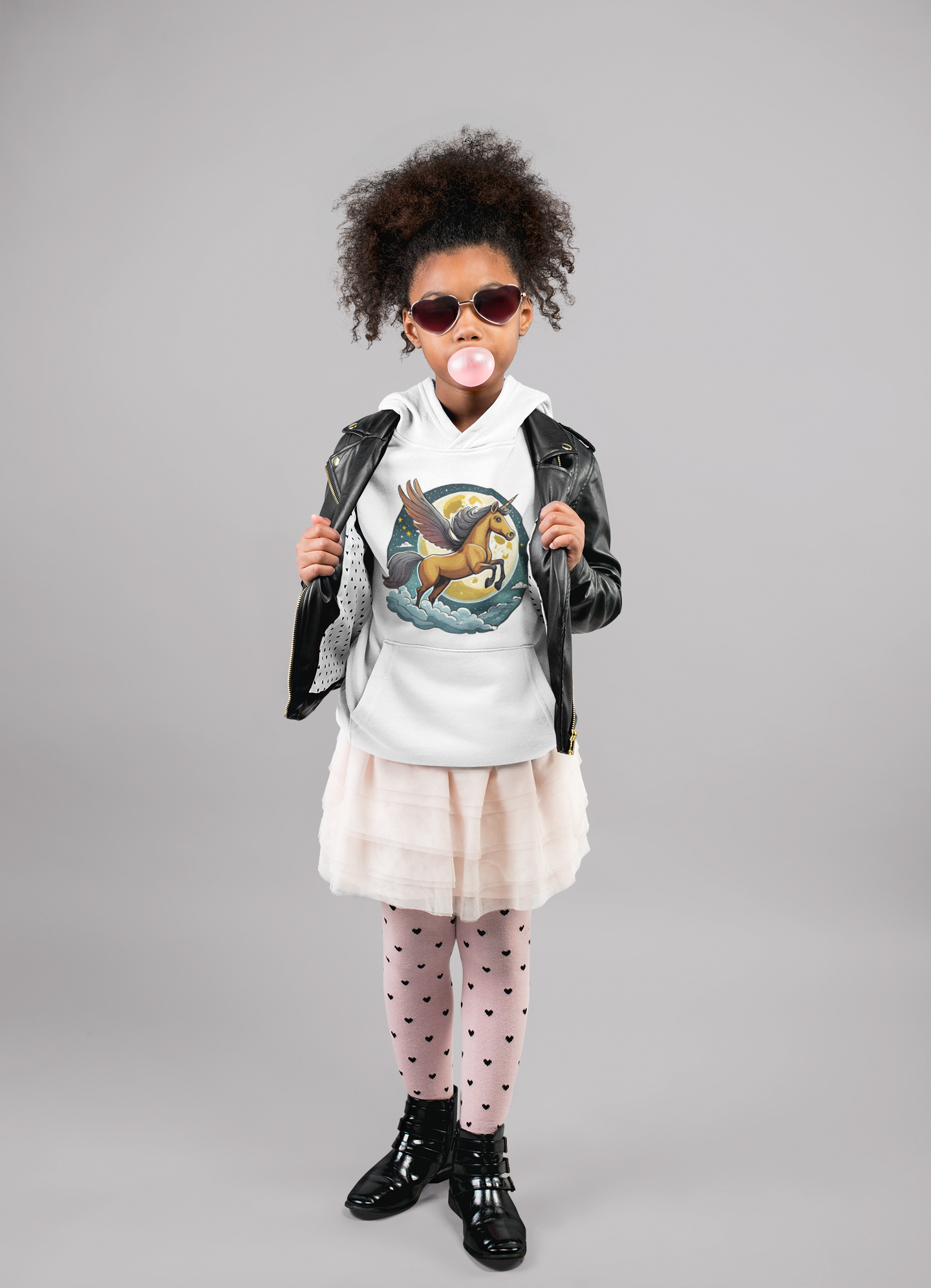 Sudadera con capucha premium para niños Unicornio