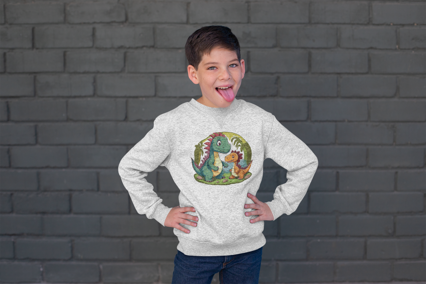 Mini Changer Sweatshirt zwei Dinos