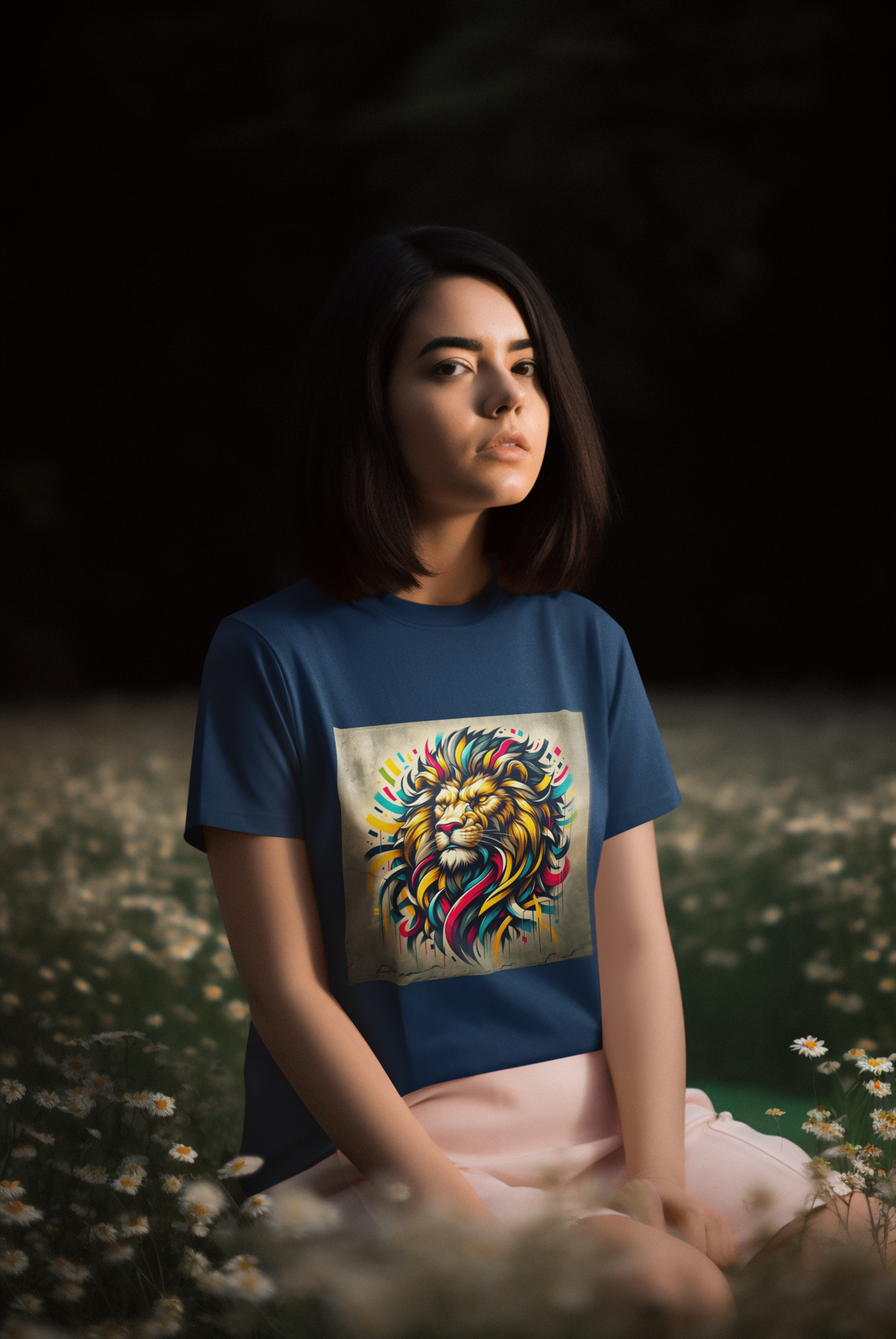 Camiseta Creator Lion Art Style cuadrado dos