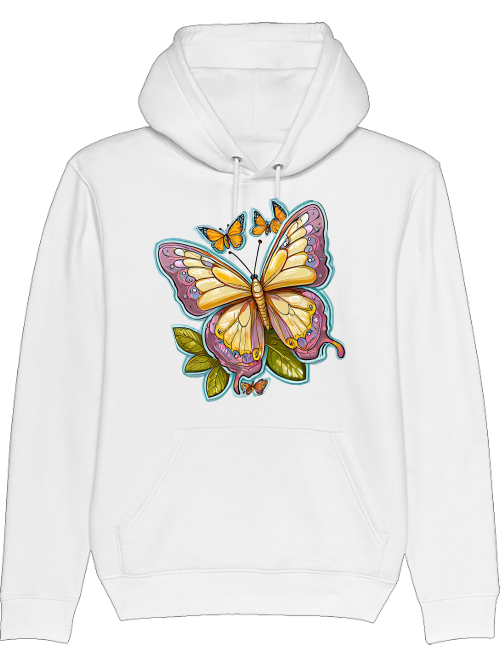 Cruiser Hoodie Partnershirt Schmetterling gemalt mit Aura