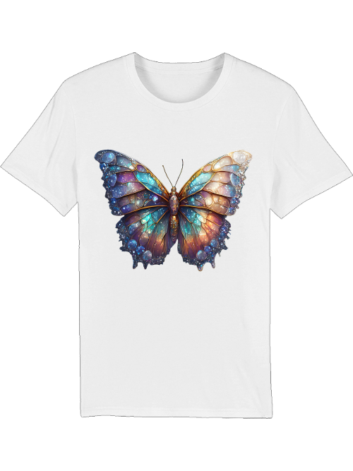 Creator T-Shirt Partner Shirt Galaxy Butterfly Front