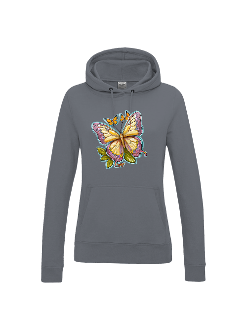 Girlie College Hoodie Partner Shirt Butterfly Painted