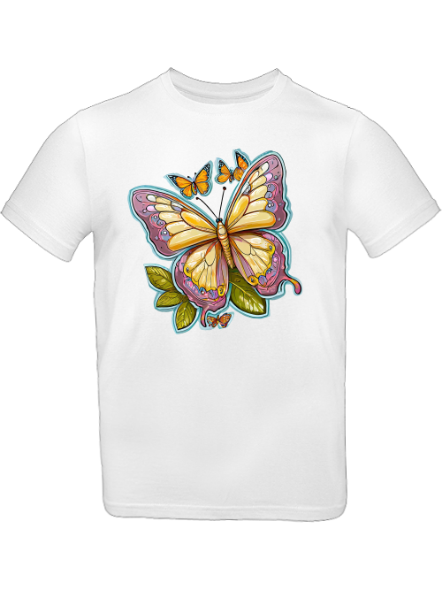 T-Shirt Kids Butterfly painted with aura