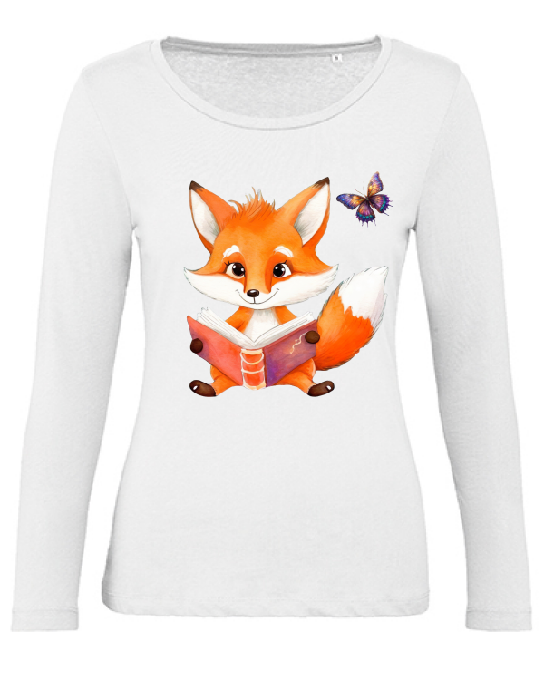 Organic Inspire women partner shirt fox with butterfly