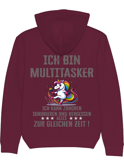 Sudadera con capucha Cruiser Soy multitarea Unicornio Sonajero Danza Colorido