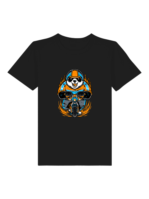 Cartoon Panda Biker - Mini Creator 2.0 Kids T-Shirt SK