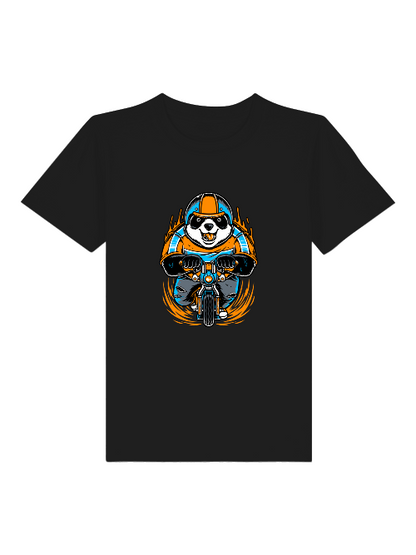 Camiseta infantil Panda Biker de dibujos animados - Mini Creator 2.0 SK