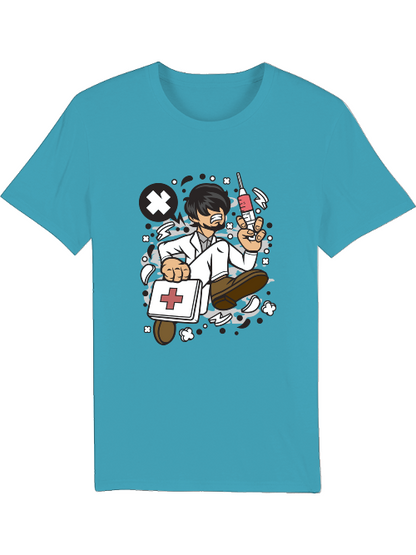 Cartoon Doctor Running Creator T-Shirt SK