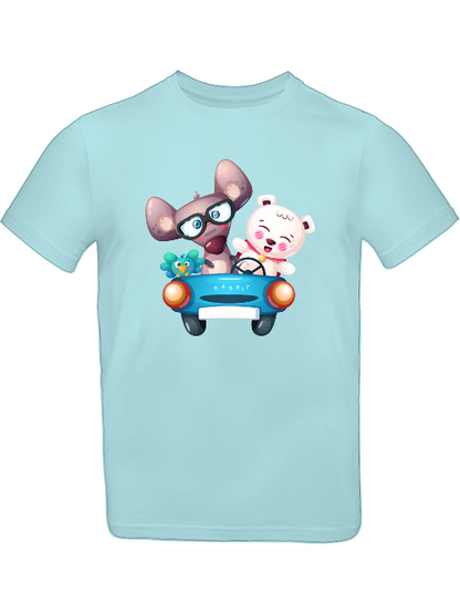 Cartoon Trio Vogel Maus Baer T-Shirt Kids SK